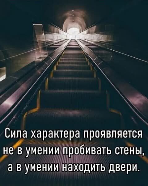 Сила характера проявляется не ум ениигііббивать стены ъ ав умении находить двери