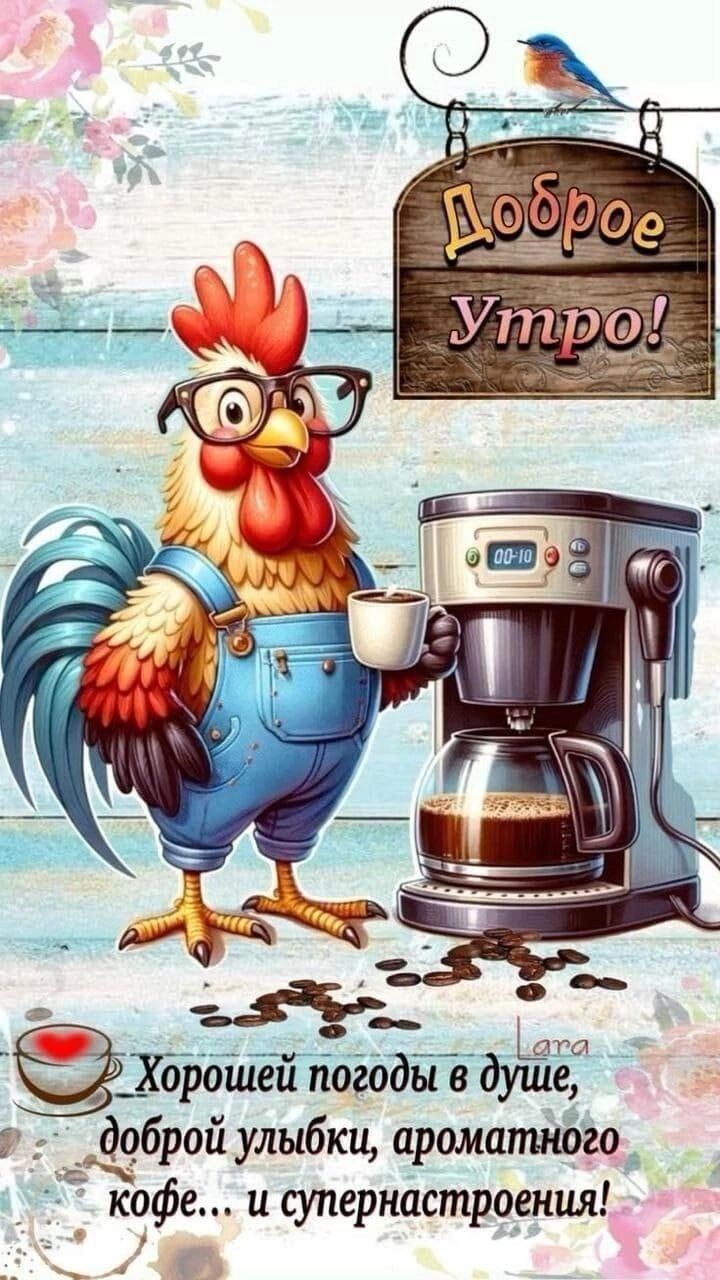 Доброе Утро!
Хорошей погоды в душе, доброй улыбки, ароматного кофе... и супернастроения!