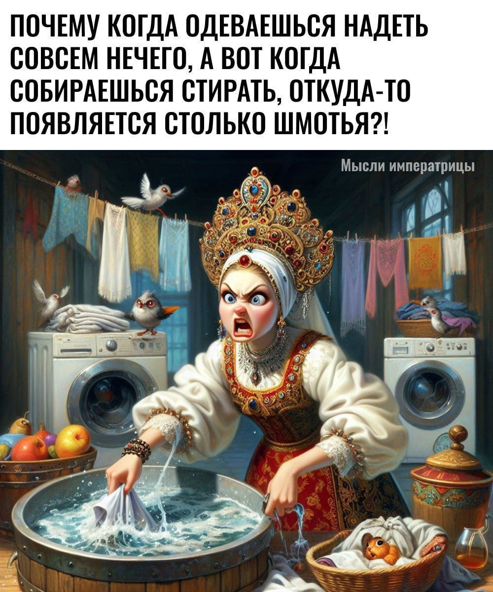 ПОЧЕМУ КОГДА ОДЕВАЕШЬСЯ НАДЕТЬ СОВСЕМ НЕЧЕГО, А ВОТ КОГДА СОБИРАЕШЬСЯ СТИРАТЬ, ОТКУДА-ТО ПОЯВЛЯЕТСЯ СТОЛЬКО ШМОтЬЯ?!
