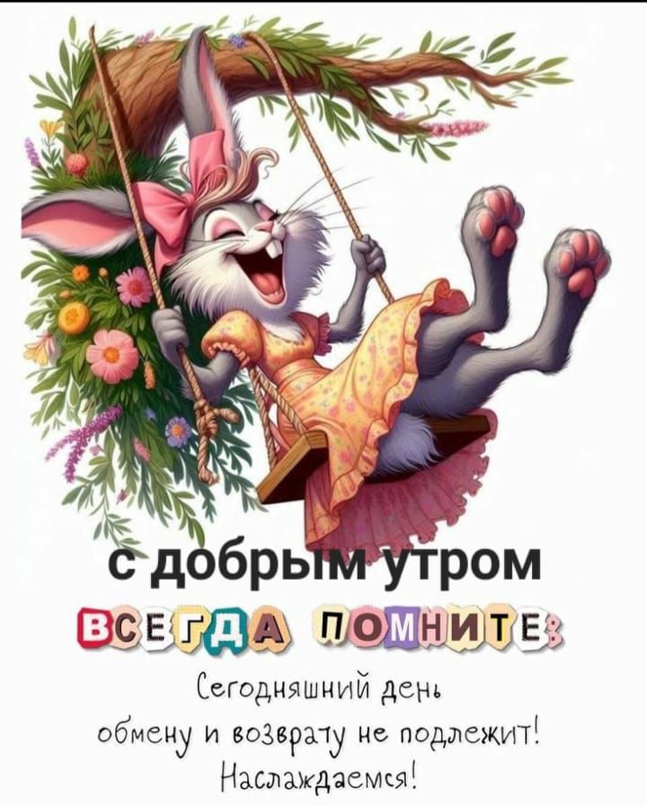 с добрым утром ВСЕГДА ПОМНИТЕ Сегоднишний день обмену и возврату не подлежит! Наслаждаемся!