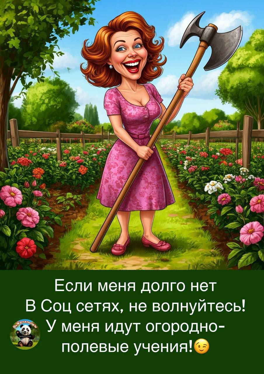 Если меня долго нет В Соц сетях, не волнуйтесь! У меня идут огородно-полевые учения!