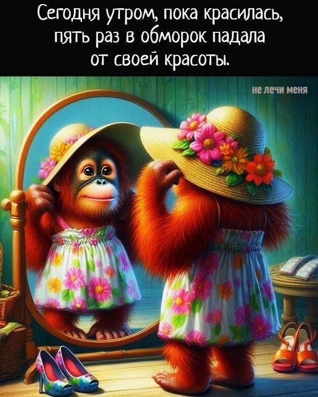 Сегодня утром, пока красилась, пять раз в обморок падала от своей красоты.