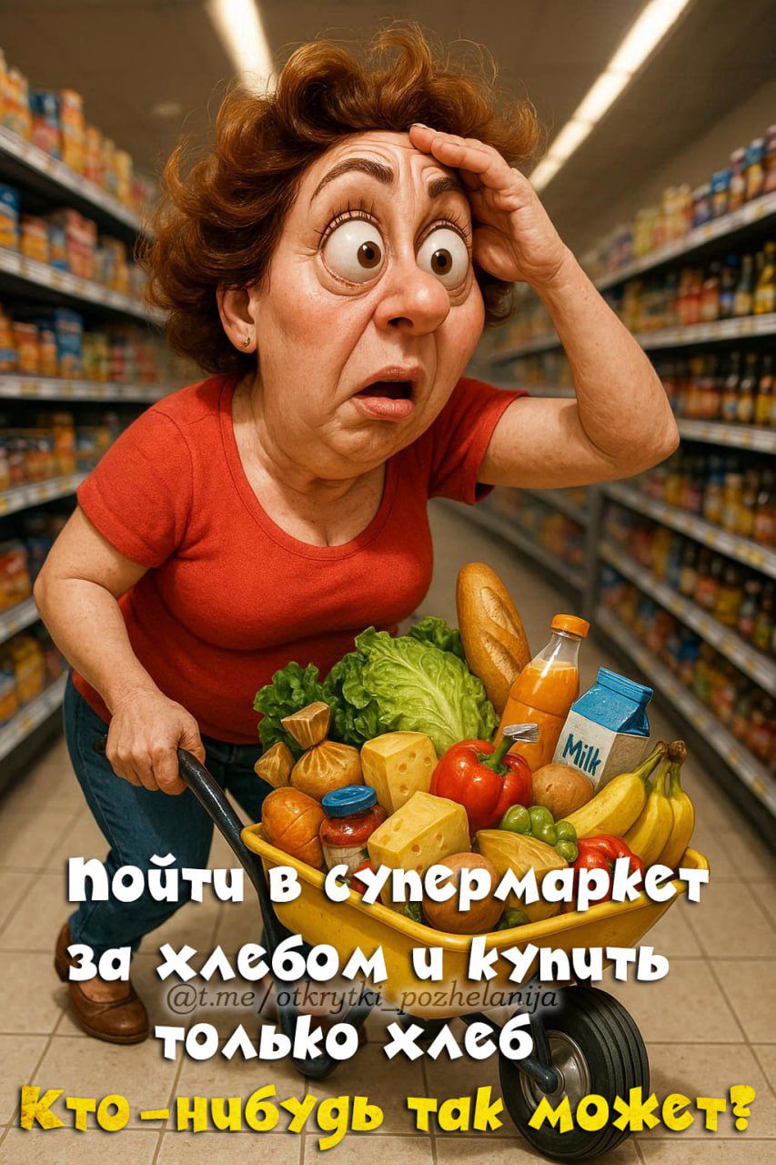 Пойти в супермаркет за хлебом и купить только хлеб. Кто-нибудь так может?