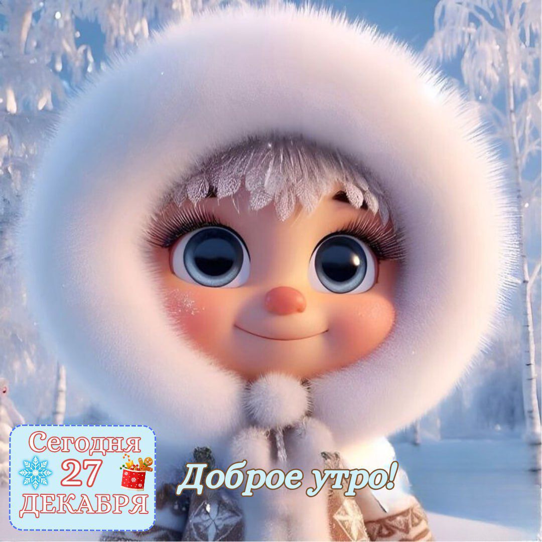 Сегодня 27 декабря
Доброе утро!