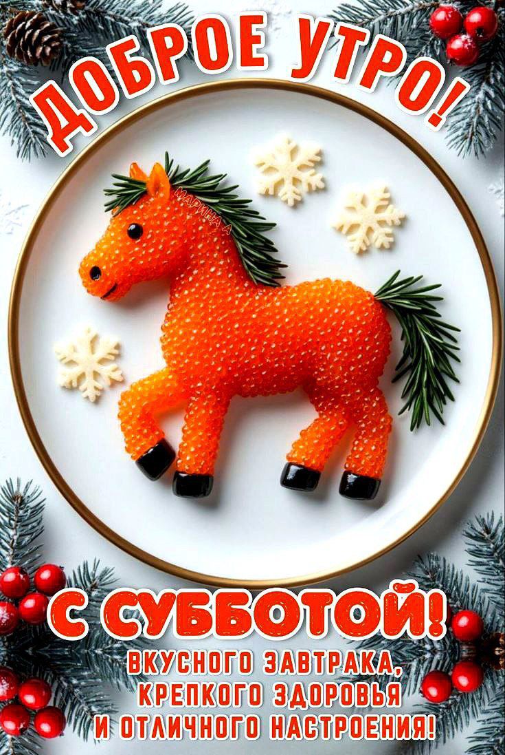 Доброе утро! С субботой! Вкусного завтрака, крепкого здоровья и отличного настроения!