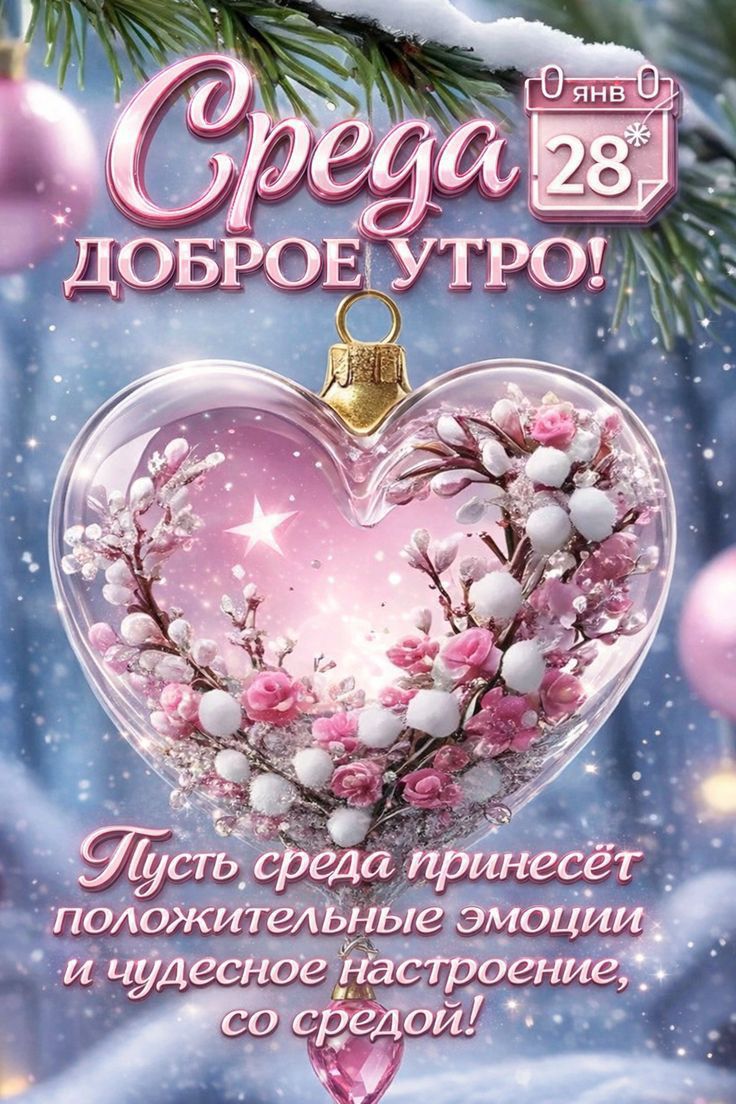 Среда доброе утро! Пусть среда принесёт положительные эмоции и чудесное настроение, со средой!