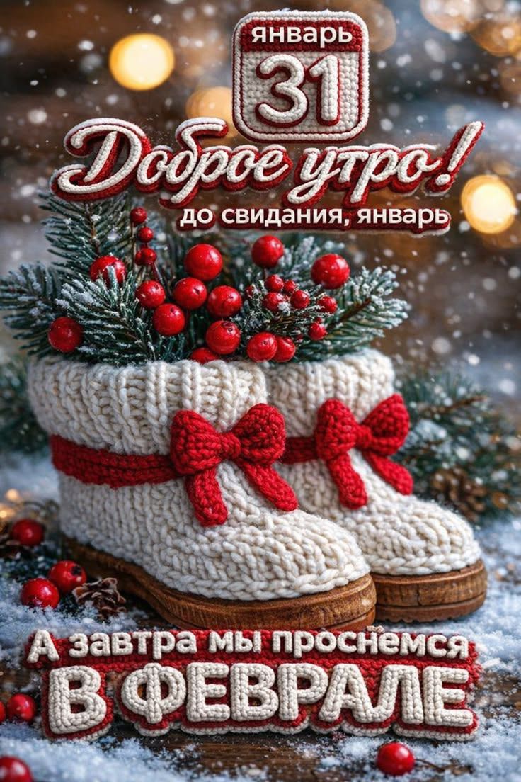 январь 31 Доброе утро! до свидания, январь А завтра мы проснемся В ФЕВРАЛЕ