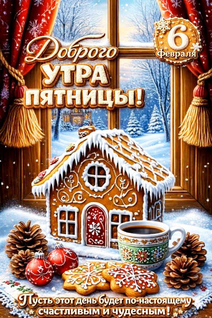 Доброе утро пятницы! 6 февраля Пусть этот день будет по-настоящему счастливым и чудесным!
