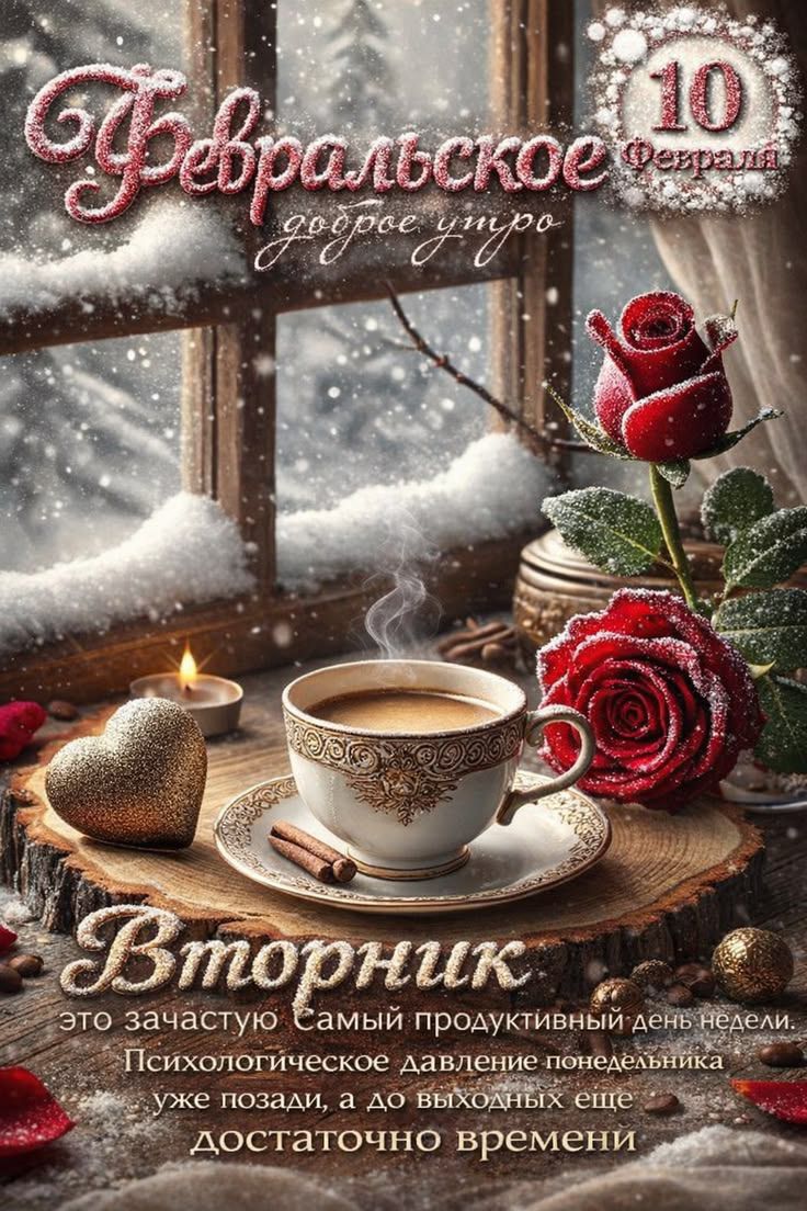 Февральское доброе утро. Вторник. Это зачастую самый продуктивный день недели. Психологическое давление понедельника уже позади, а до выходных еще достаточно времени