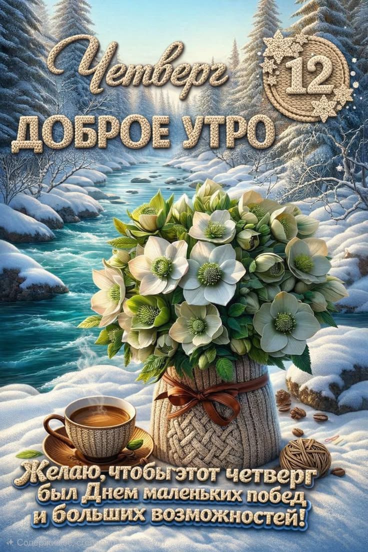 Четверг. Доброе утро. Желаю, чтобы этот четверг был днем маленьких побед и больших возможностей!