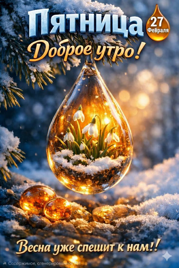 Пятница Доброе утро! Весна уже спешит к нам! 27 Февраля