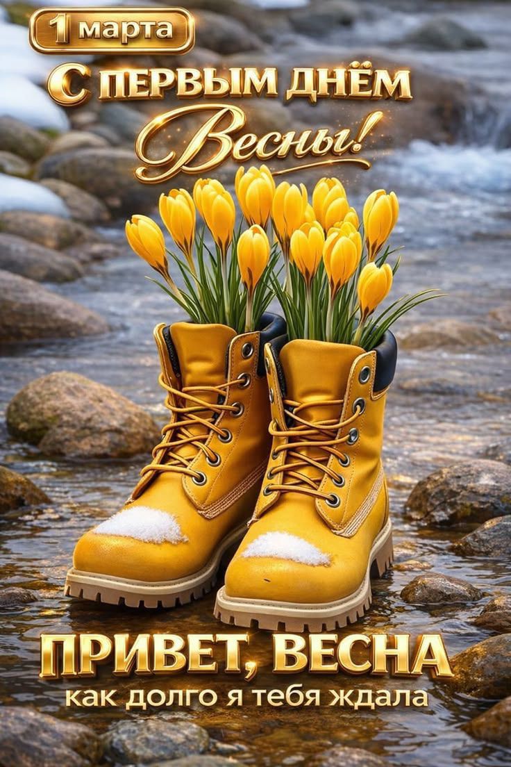 1 марта\nС первым днём Весны!\nПРИВЕТ, ВЕСНА как долго я тебя ждала