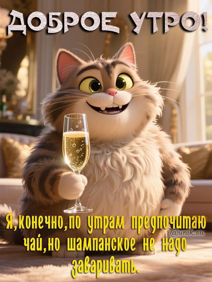 ДОБРОЕ УТро! Я, конечно, по утрам предпочитаю чай, но шампанское не надо заваривать.