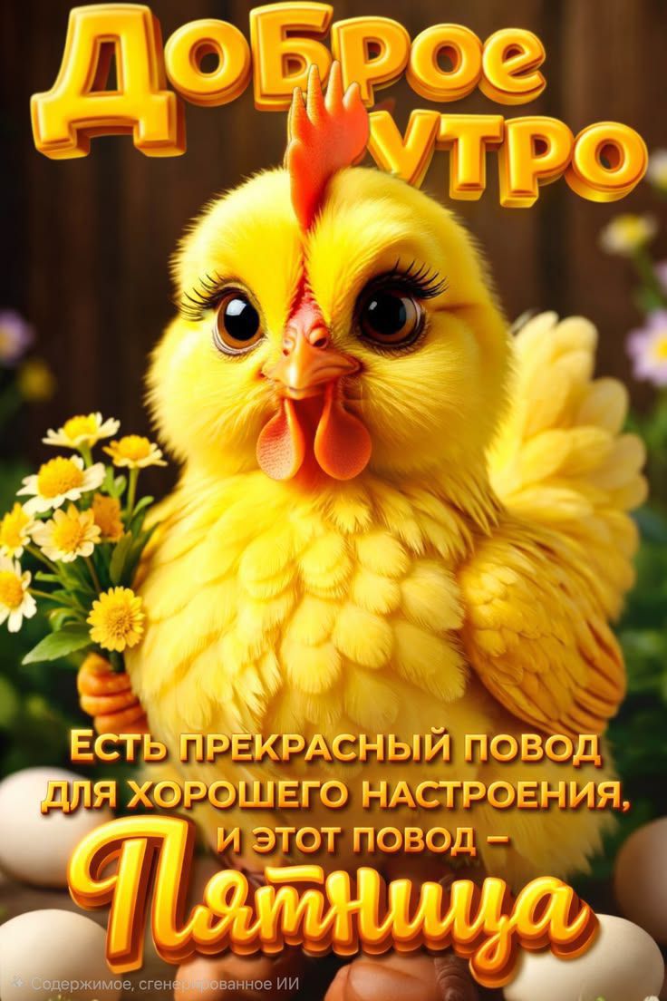 Доброе утро. Есть прекрасный повод для хорошего настроения, и этот повод — Пятница