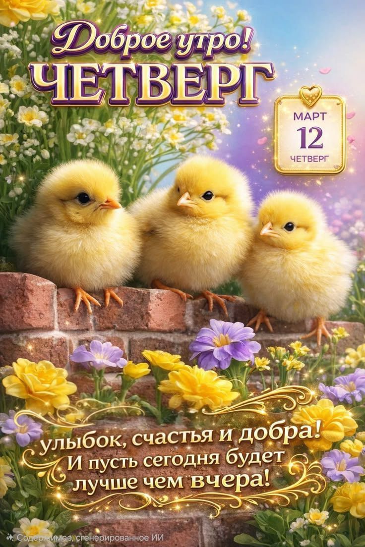 Доброе утро! ЧЕТВЕРГ. МАРТ 12 ЧЕТВЕРГ. Улыбок, счастья и добра! И пусть сегодня будет лучше чем вчера!