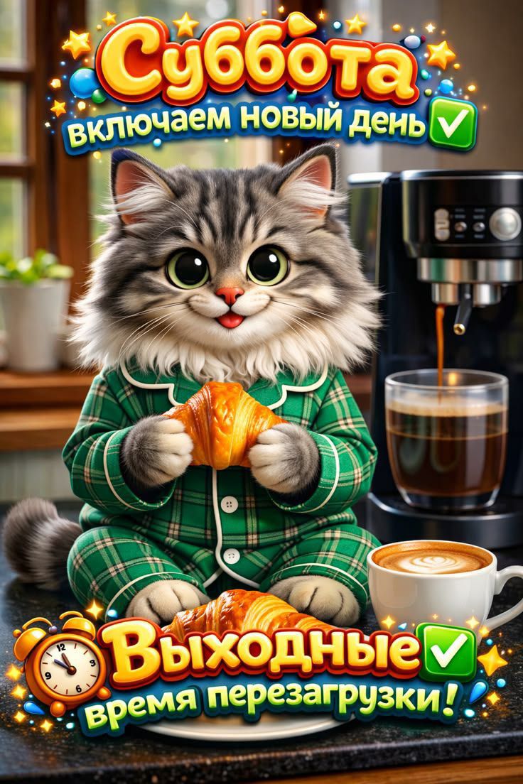 Суббота включаем новый день. Выходные время перезагрузки!!