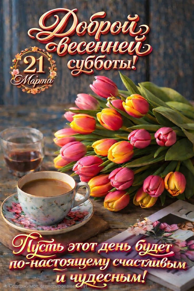 Доброй весенней субботы! 21 Марта. Пусть этот день будет по-настоящему счастливым и чудесным! * Содержимое, сгенерированное ИИ