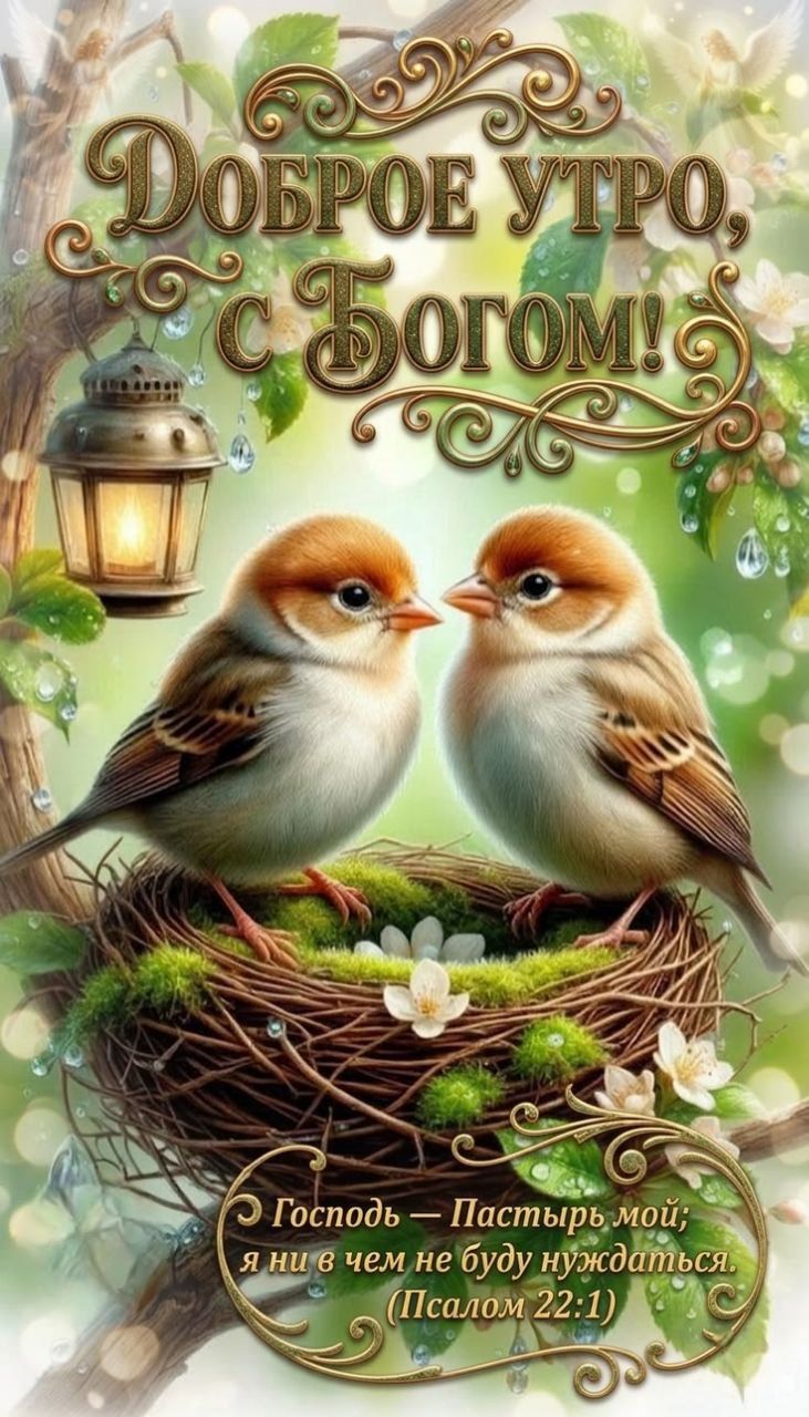 Доброе утро, с Богом! Господь — Пастырь мой; я ни в чем не буду нуждаться. (Псалом 22:1)
