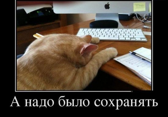 А надо было сохранять