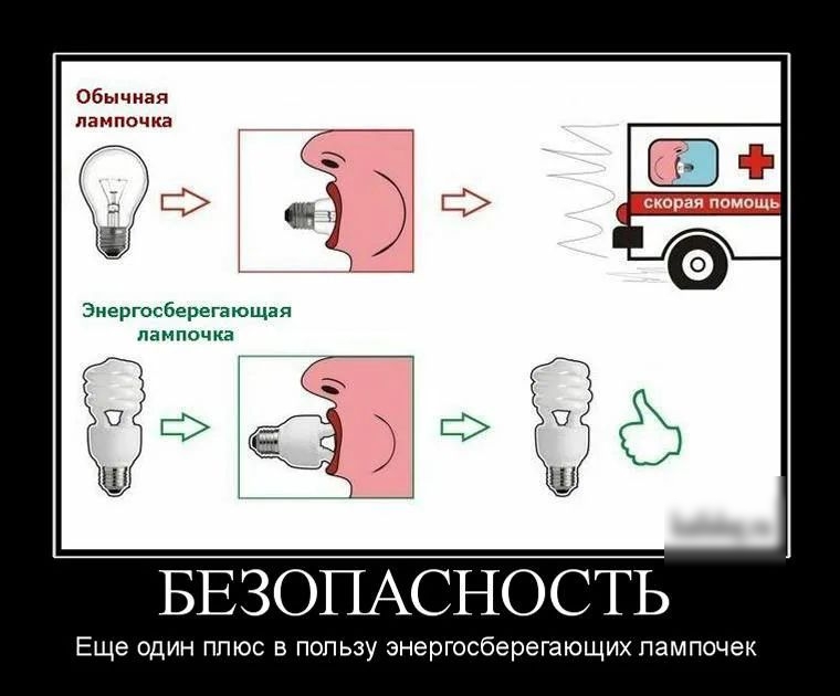 Обычная лампочка Эиертсбервгвющая лампочка БЕЗОПАСНОСТЬ Еще ОДИН ППЮС В ПОЛЬЗУ энергосберегающих лампочек