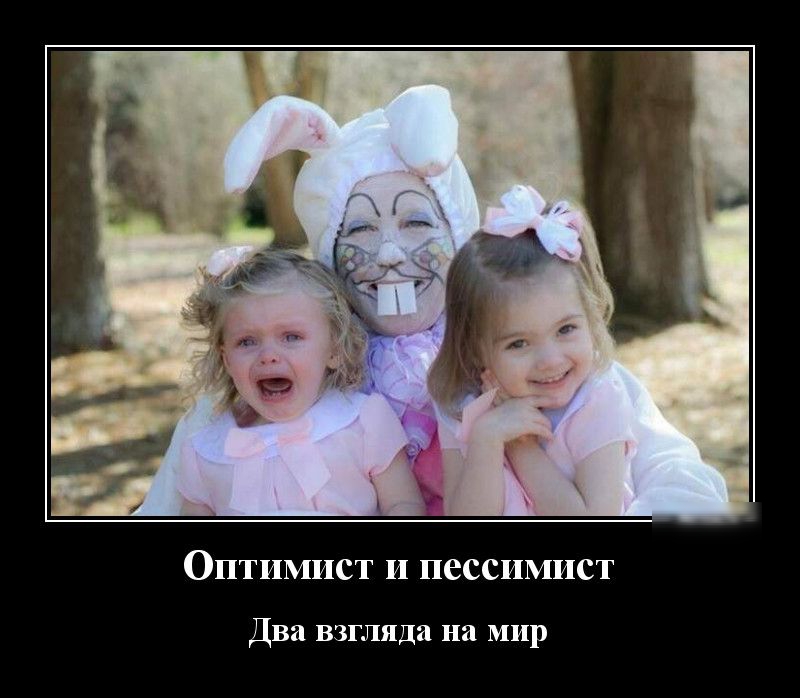 Оптимист и пессимист Два взгляда на мир