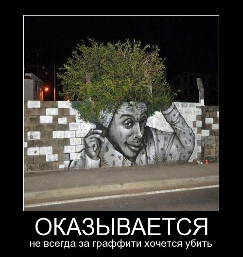ОКАЗЫВАЕТСЯ не всегда за граффити хочется убить