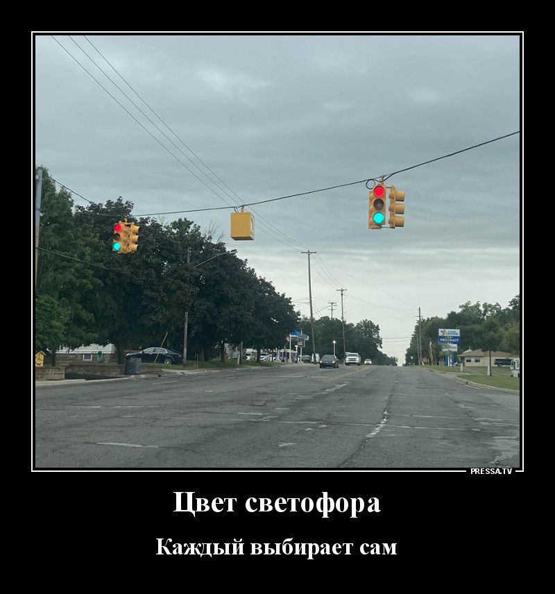 Цвет светофора Каждый выбирает сам