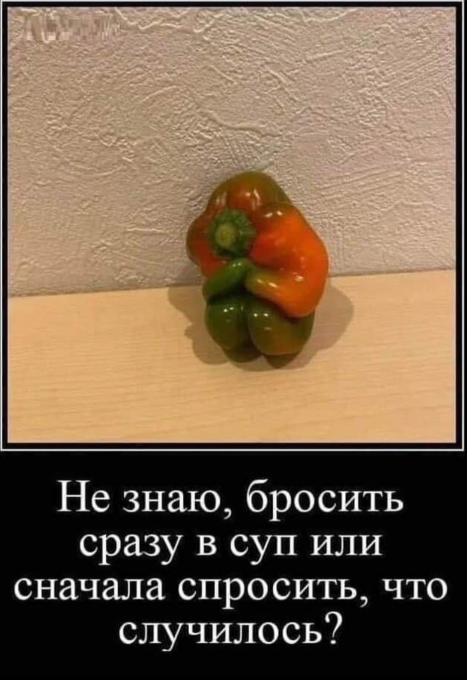 Не знаю бросить сразу в суп или сначала спросить что случилось