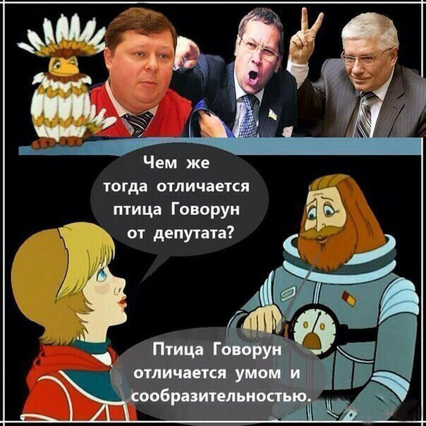 тогда отличается птица Говорун от депутата