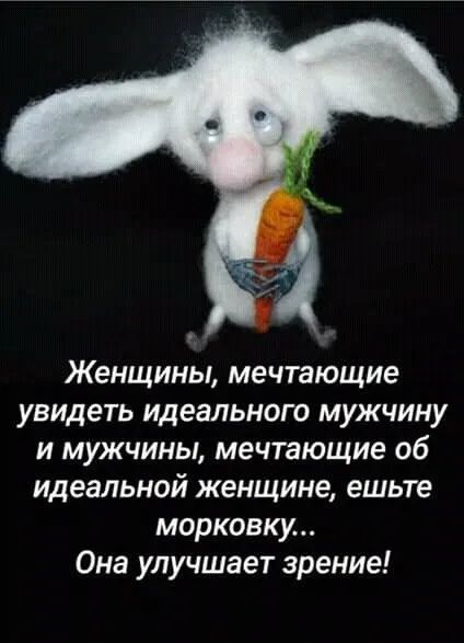 Женщины мечтающие увидеть идеального мужчину и мужчины мечтающие об идеальной женщине ешьте морковку Она улучшает зрение