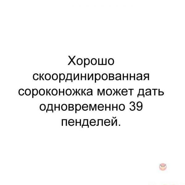 Хорошо скоординированная сороконожка может дать одновременно 39 пендепей