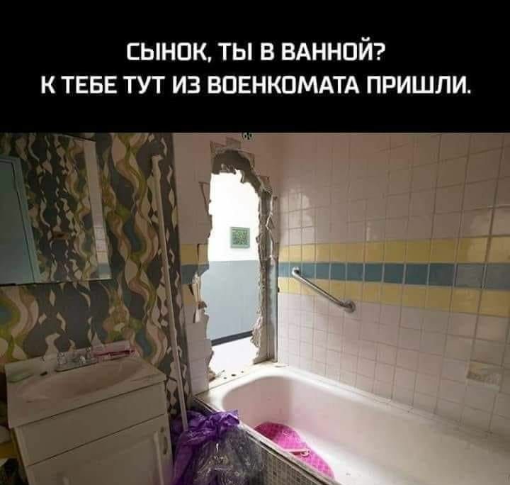 СЫНОК ТЫ В ВАННОЙ К ТЕБЕ ТУТ ИЗ ВОЕНКОМАТА ПРИШЛИ ниш
