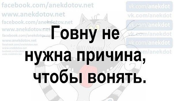 Говну не нужна причина чтобьпвонять