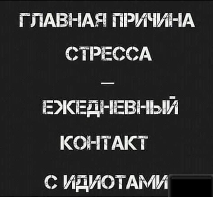 ГЙАВі іАЯ ПРИіИі іА СТРЕССА ЕЖ БД ЕВі ЫЙ КОНТАКТ С ИДИОТАМИ