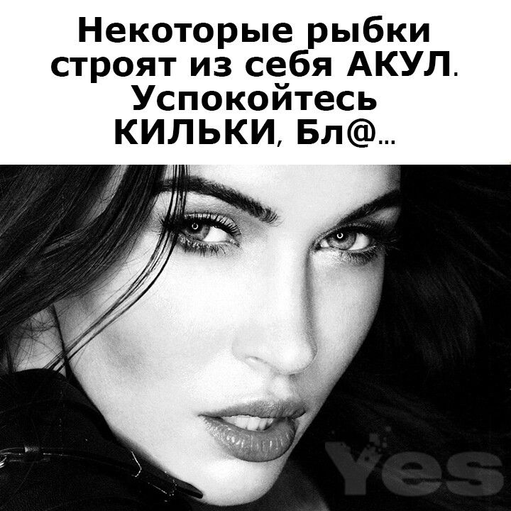 Некоторые рыбки строят из себя АКУЛ Успокойтесь КИЛЬКИ Бл