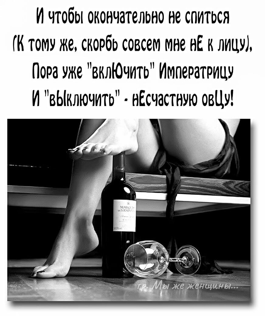 И чтобы окончательно не спитося К томуже скорбь совсем мне нЕ к лицу Пора уже вклЮчито Императрицу И вЫключито нЕсчастную овЦу
