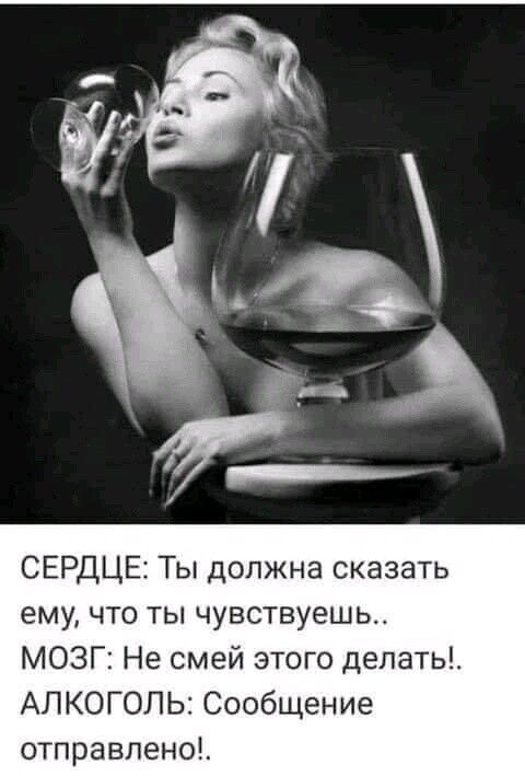 СЕРДЦЕ Ты должна сказать ему что ты чувствуешь МОЗГ Не смей этого делать АЛКОГОЛЬ Сообщение отправлено