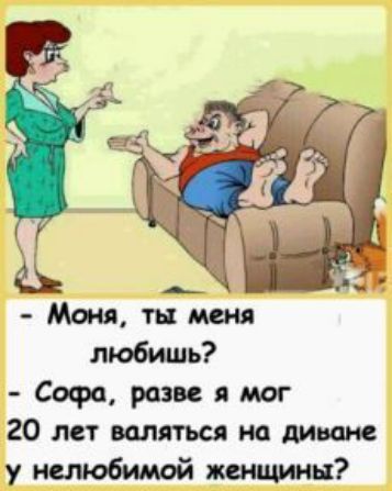 любишь Софа разве я мог 20 мт валяться на диване у нелюбимой шишки