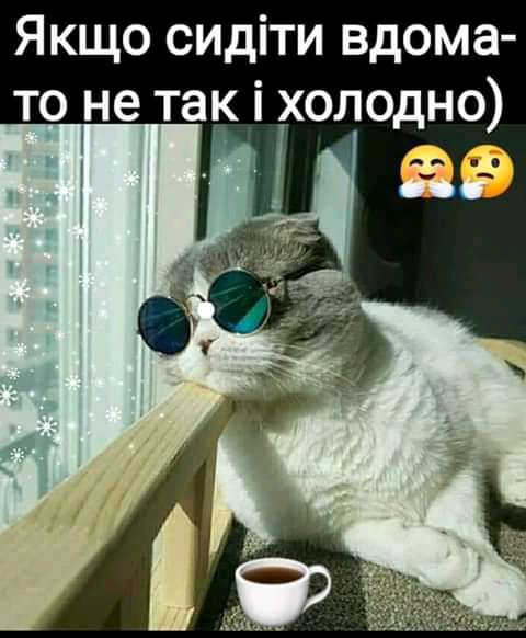 Якщо сидіти вдома то не так і холодно