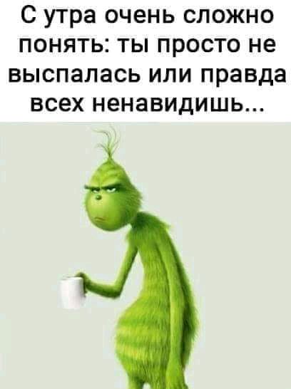 С утра очень сложно понять ты просто не выспалась или правда всех ненавидишь