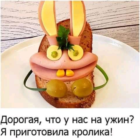 Дорогая что у нас на ужин Я приготовила кролика