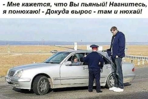 Мне кажется что Вы пьяный Нагнитесь я понюхаю Докуда вырос там и нюхай