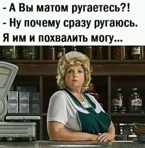 А Вы матом ругаетесь Ну почему сразу ругаюсь Я им и похвалить могу Н тиц