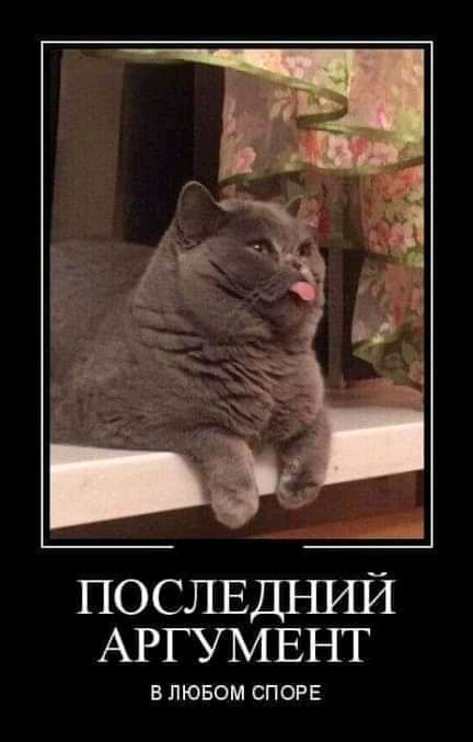 ПОСЛЕДНИЙ АРГУМЕНТ В ЛЮБОМ СПОРЕ