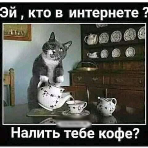 Эй кто в интернете Налить те е кофе