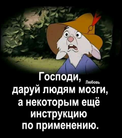 д Господи даруй людям мозги а некоторым ещё инструкцию по применению