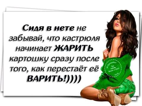 Сидя в нете не забывай что кастрюля начинает КАРИТЬ картошку сразу после того как перестаёт её ВАРИТЬ