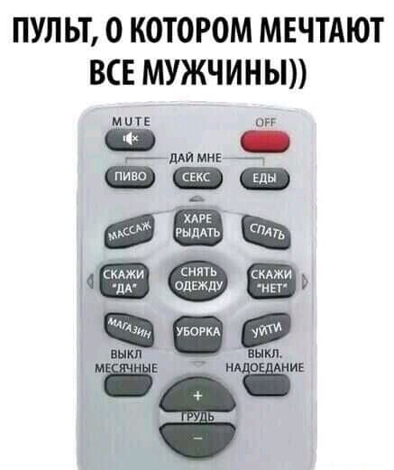ПУЛЬТ О КОТОРОМ МЕЧТАЮТ ВСЕ МУЖЧИНЫ мшв он к ддт мн а ХАРЕ вышить снять и О одвжду выкл ыкл тач