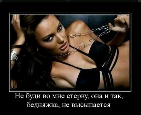 Не буди во мне стерву она и так бедняжки не высылается