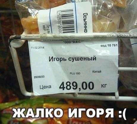 Игорь сушеный Це 48900 кг ЩКО ИГОРЯ